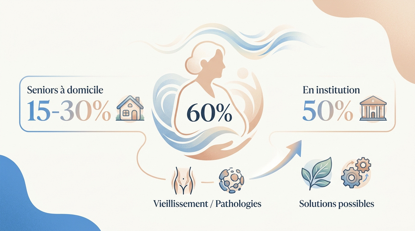 Graphique de la prévalence de l'incontinence chez les seniors