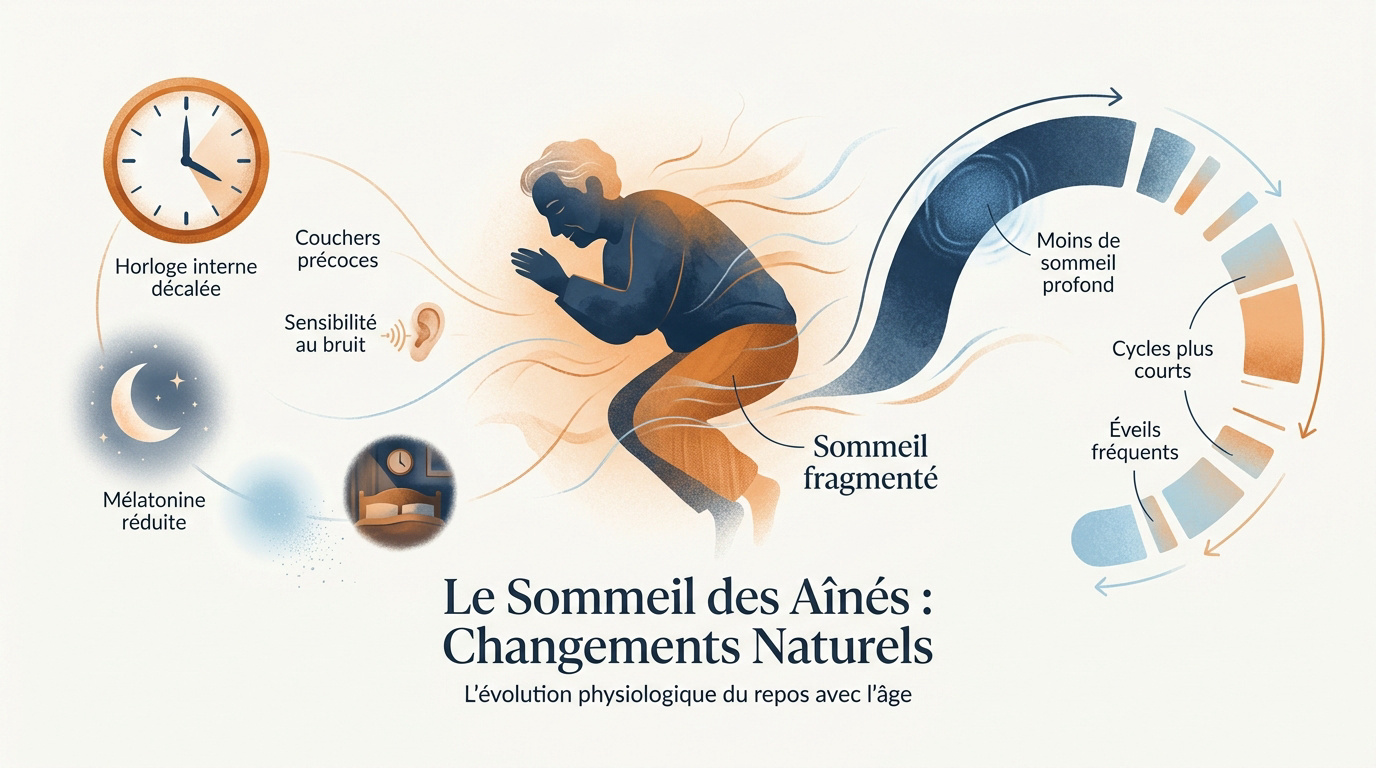 Personne âgée se reposant paisiblement dans un lit confortable