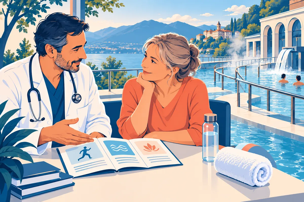 Échange entre une patiente et un professionnel de santé au sujet d’un programme de soins.