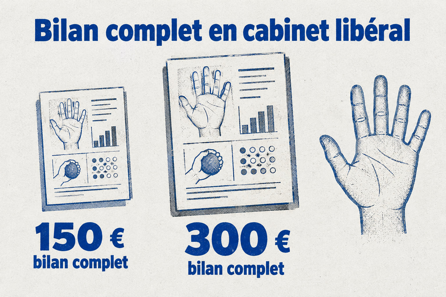 Un bilan complet de préhension en cabinet libéral coûte souvent entre 150 et 300 €.